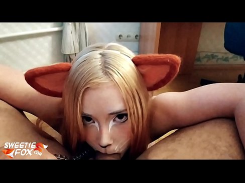 ❤️ ʻAle ʻo Kitsune i ka ʻāʻī a me ka cum i loko o kona waha Porno ia makou